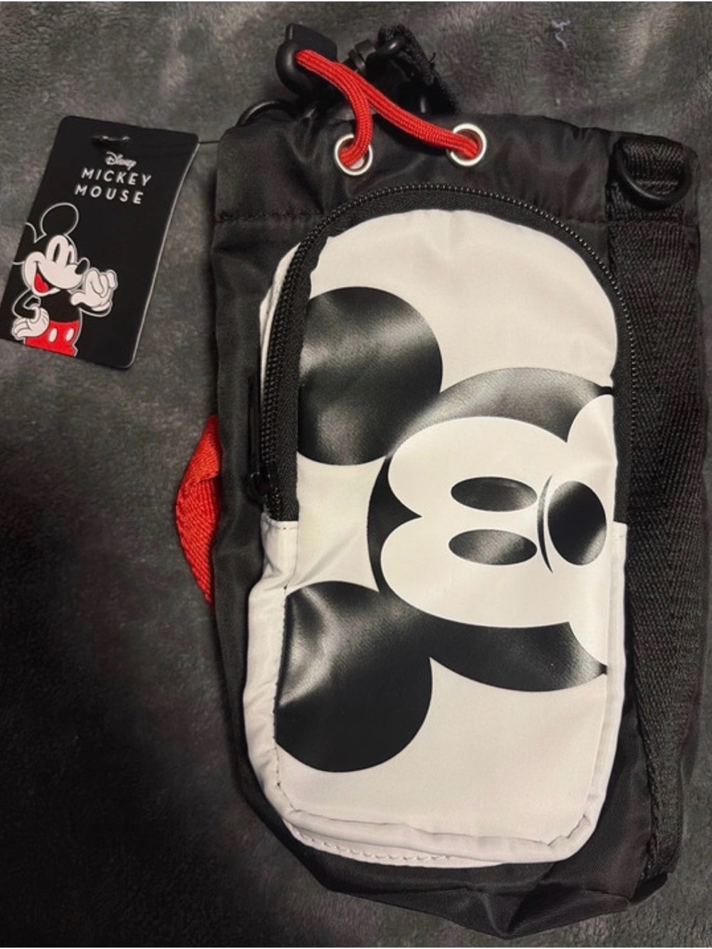 Disney Black & White Mickey Mouse Belt Bag with Red Accent